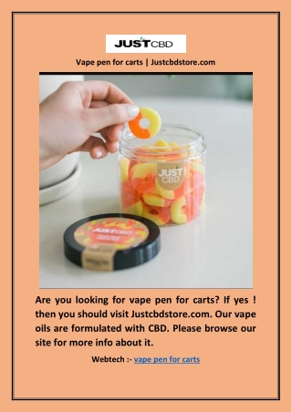 Vape pen for carts | Justcbdstore.com