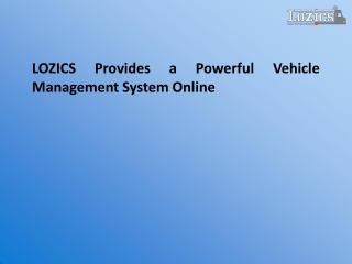 LOZICS Provides a Powerful Vehicle Management System Online