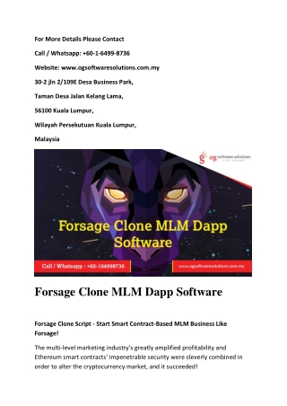 Forsage clone MLM Dapp software