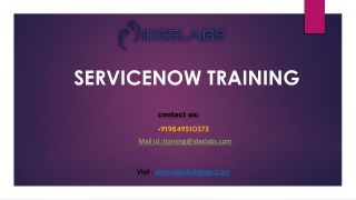 ServiceNow Training