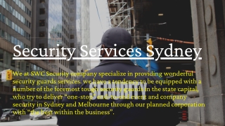 Security Services Sydney