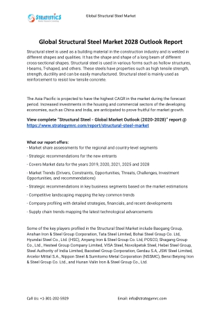 2021 Structural Steel Industry Global Analysis Report