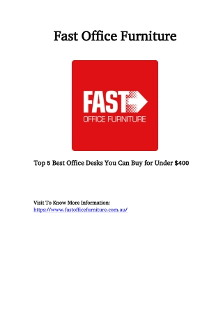 5 Best Office Desks You Can Buy for Under $400 | Fast Office Furniture