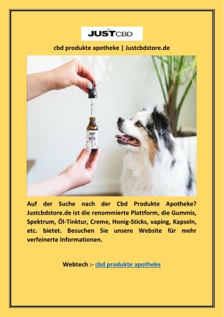 cbd produkte apotheke | Justcbdstore.de