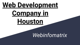 Web Development Company in Houston
