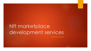 Nft marketplace development services