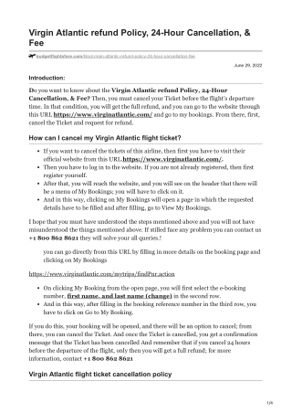 budgetflightsfare.com-Virgin Atlantic refund Policy 24-Hour Cancellation amp Fee