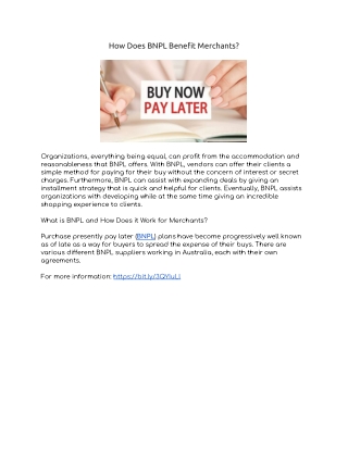 How Does BNPL Benefit Merchants?