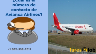 ¿Cuál es el número de contacto de Avianca Airlines?