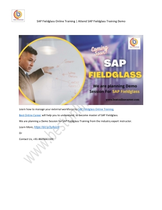SAP Fieldglass Online Training | SAP Fieldglass Training Demo