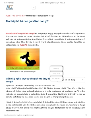 Mơ thấy bố bế con gái đánh con gì_ - Kubet Ab
