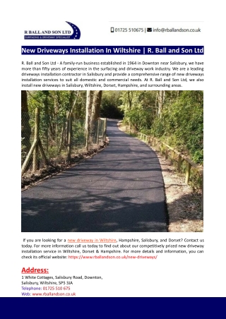 New Driveways Wiltshire