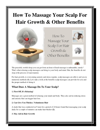 How To Massage Your Scalp For Hair Growth & Other Benefits