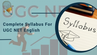 What Is The Complete Syllabus For UGC NET English