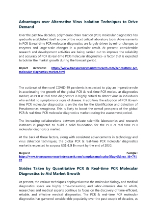 PCR & Real-time PCR Molecular Diagnostics Market