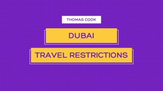 Latest Dubai Travel Restrictions for COVID-19