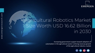 Agricultural Robotics Market Size Worth USD 16.62 Billion in 2030