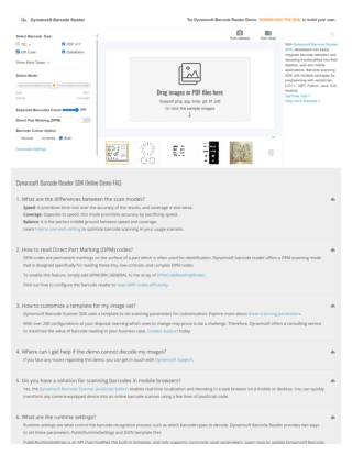 Online Barcode Scanner | Barcode Reader SDK | Dynamsoft