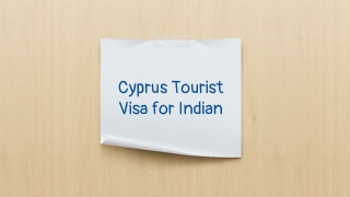 Cyprus Tourist Visa for Indian