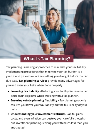 What Is Tax Planning?