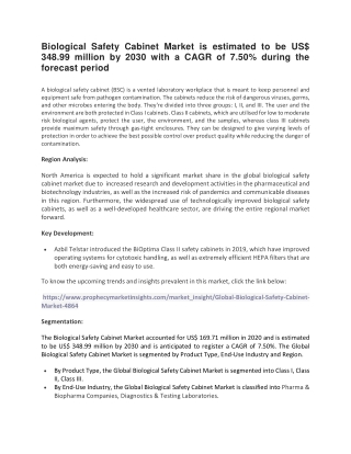 Biological Safety Cabinet Market pdf