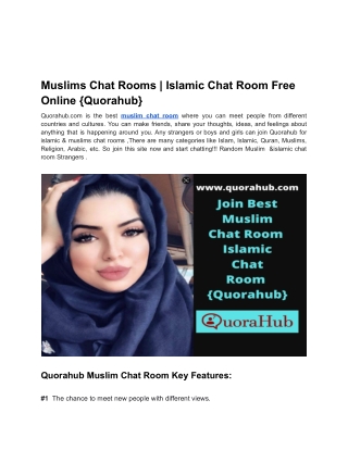 Muslims Chat Rooms (OR) Islamic Chat Room {Quorahub}.docx