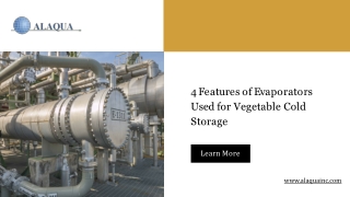 4 Features of Evaporators Used for Vegetable Cold Storage