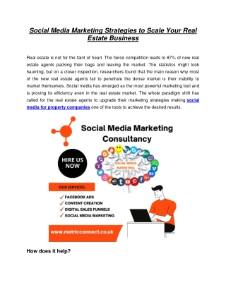 Social Media Marketing Strategies to Scale Your Real Estate Business