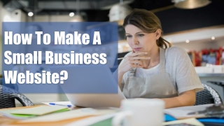 How To Make A Small Business Website