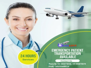 Emergency & Non-emergency Air Ambulance Service in Aurangabad by Medilift