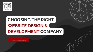Choosing The Right Website Design & Development Company