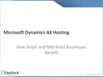 Microsoft Dynamics Hosting: How Small- and Mid-Sized Busines