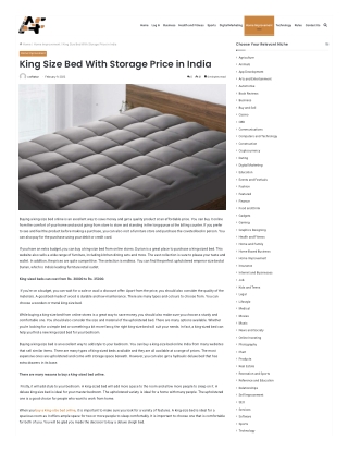 Buy King Size Bed Online in India