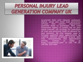 Personal Injury Lead Generation Company UK