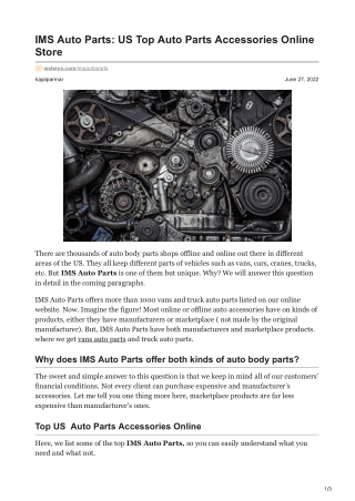 IMS Auto Parts: US Top Auto Parts Accessories Online Store