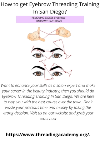 How to get Eyebrow Threading Training In San Diego