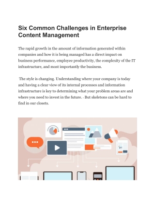 Six Common Challenges in Enterprise Content Management