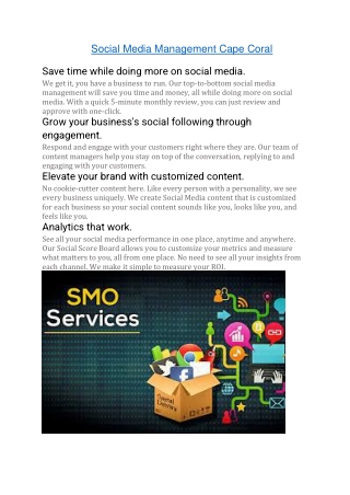 Social Media Management Cape Coral