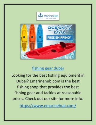 Fishing Gear Dubai | Emarinehub.com