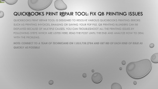 A complete guide to properly use QuickBooks Print Repair Tool