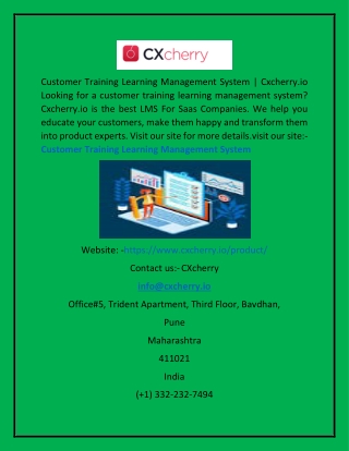 Customer Training Learning Management System  Cxcherry.io