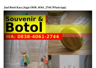 Jual Botol Kaca Jogja Ô838-ᏎÔϬI-27ᏎᏎ[WA]