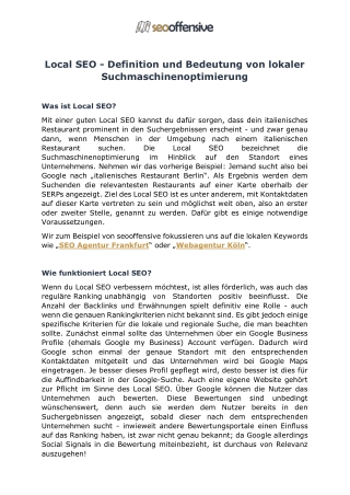 Local SEO Rankingfaktoren-2022