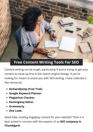 Free Content Writing Tools For SEO