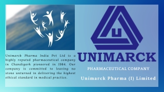 Growing Indian Pharma Company - Unimarck Pharma