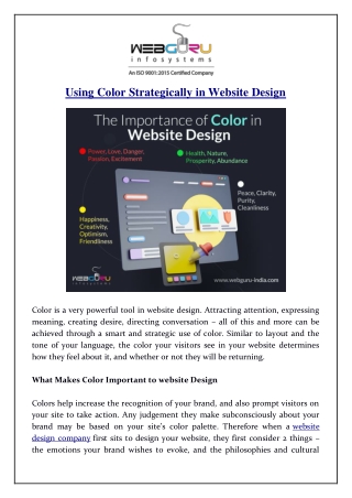 Using Color Strategically in Website Design