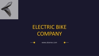 Electric Bike Company – Why Do You Need An Electric Bike Today