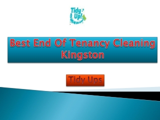 Best End Of Tenancy Cleaning Kingston