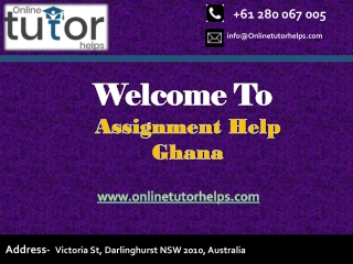 Assignment Help Ghana PPT