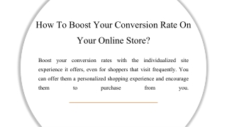 How To Boost Your Conversion Rate On Your Online Store
